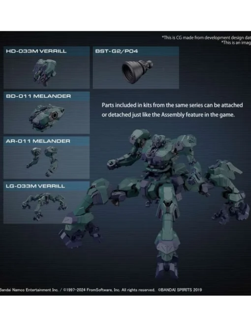 Bandai 30 Minutes Missions Armored Core VI Fires of Rubicon Balam Industries BD-011 Melander Liger Tail