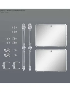 Bandai Gundam Action Base 7 Clear Mirror Stickers Set