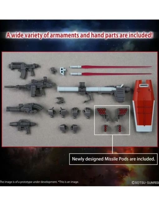 Bandai High Grade HG 1/144 Mobile Suit Gundam RGM-79 GM Shoulder Cannon / Missile Pod
