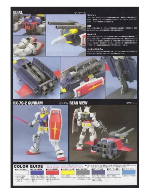 Bandai High Grade HGUC 1/144 Mobile Suit Gundam G-Armor + RX-78-2 Gundam