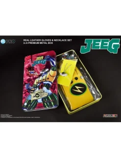 HL Pro Kotetsu Jeeg Robot Metal Box Set Gloves & Necklace M Taglia