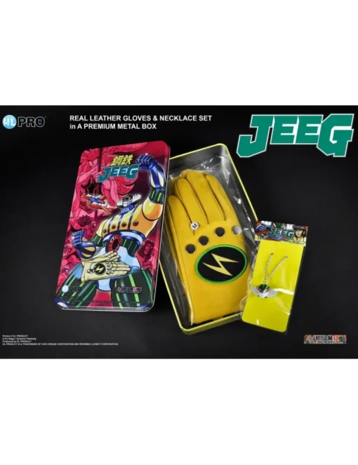 HL Pro Kotetsu Jeeg Robot Metal Box Set Gloves & Necklace L Talgia