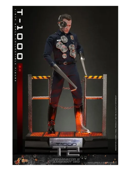 Hot Toys Movie Masterpiece Terminator 2 Judgement Day T-1000 2.0 1/6 Scale Collectible Figure