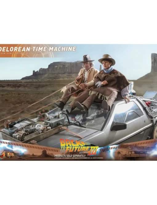 Hot Toys Movie Masterpiece Back To The Future Part III Delorean 1/6 Scale Collectible Figure
