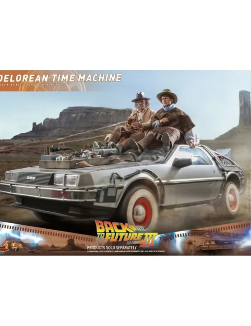 Hot Toys Movie Masterpiece Back To The Future Part III Delorean 1/6 Scale Collectible Figure