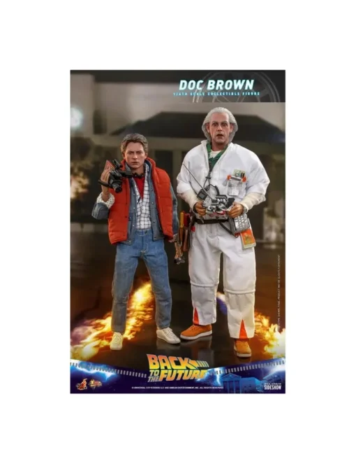 Hot Toys Movie Masterpiece Back To The Future Doc Brown 1/6 Scale Collectible Figure
