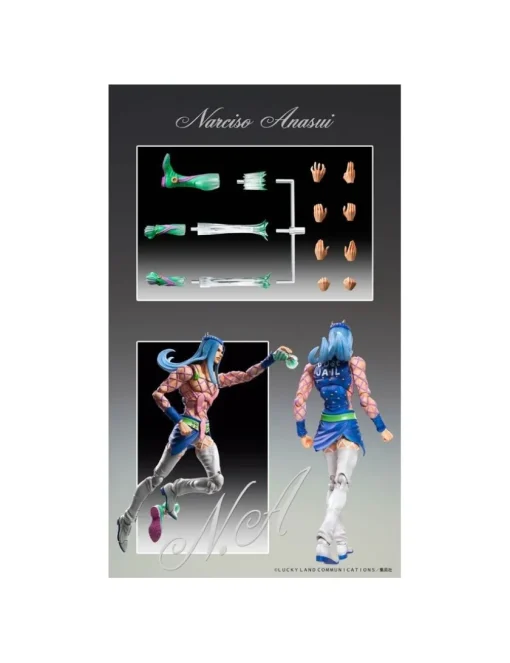 Medicos Super Action Statue JoJo's Bizarre Adventure Stone Ocean Narciso Anasui