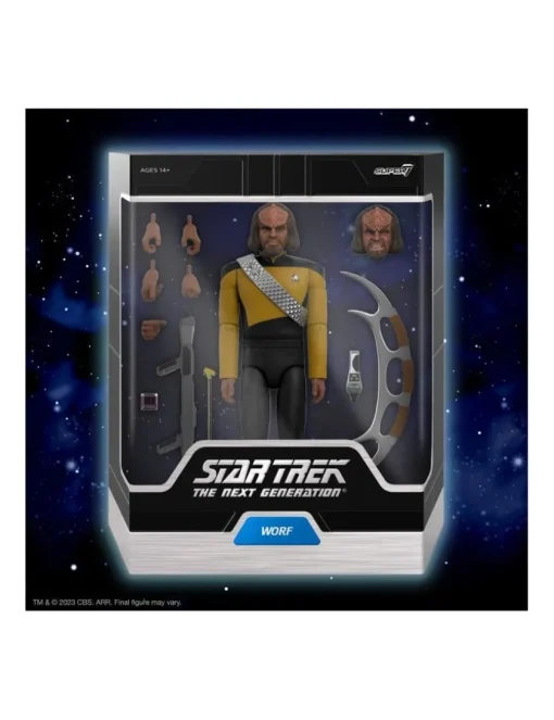 Super7 Ultimates Action Figure Star Trek The Next Generation Worf